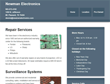 Tablet Screenshot of newmanelectronics.com